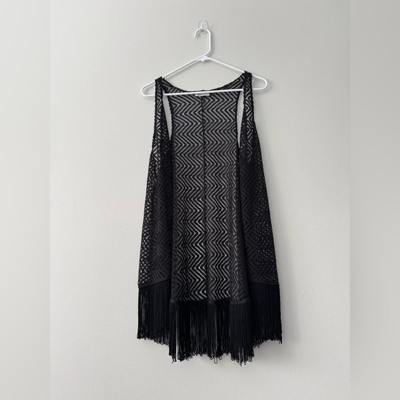 Arizona Jeans open fringe kimono Size M/L - Picture 3 of 6